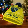 ASM Clermont Auvergne – Bonnet de Noël Nouvelle Version avec nom personnalisé