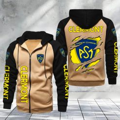 ASM Clermont Auvergne – Hoodie zippé raglan Nouveau Design Nouvelle édition