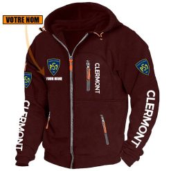 ASM Clermont Auvergne – Blouson zippé Édition spéciale avec nom personnalisé