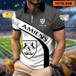 Amiens SC – Polo à fermeture éclair Nouveau Design Avec Nom Personnalisé