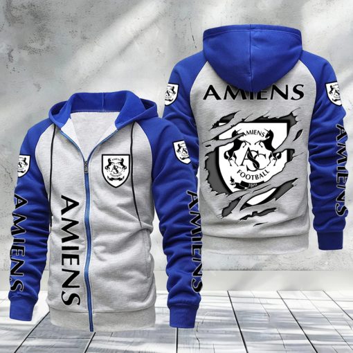 Amiens SC – Hoodie zippé raglan Nouveau Design Nouvelle édition Amiens SC – Hoodie zippé raglan Nouveau Design Nouvelle édition