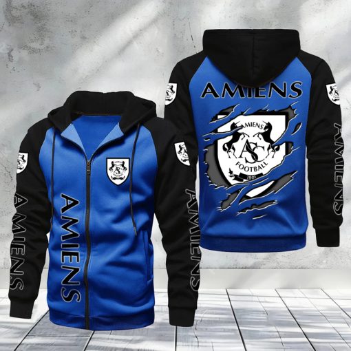 Amiens SC – Hoodie zippé raglan Nouveau Design Nouvelle édition Amiens SC – Hoodie zippé raglan Nouveau Design Nouvelle édition