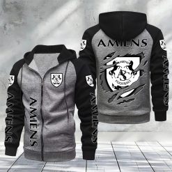 Amiens SC – Hoodie zippé raglan Nouveau Design Nouvelle édition