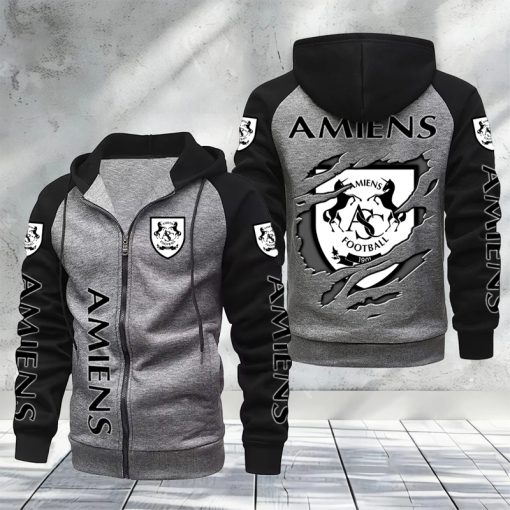 Amiens SC – Hoodie zippé raglan Nouveau Design Nouvelle édition