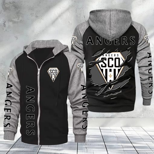 Angers SCO – Hoodie zippé raglan Nouveau Design Nouvelle édition Angers SCO – Hoodie zippé raglan Nouveau Design Nouvelle édition