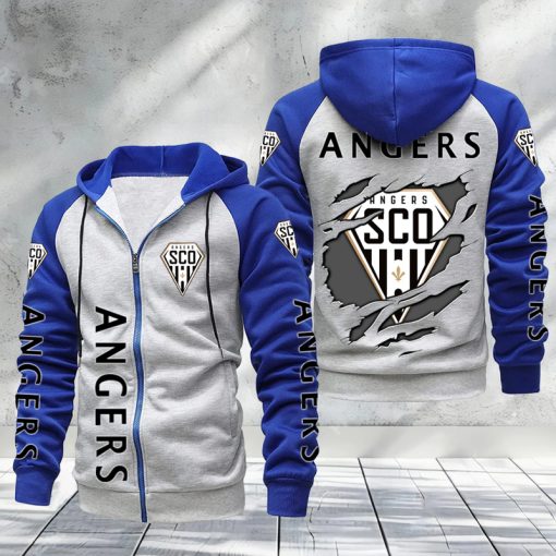 Angers SCO – Hoodie zippé raglan Nouveau Design Nouvelle édition Angers SCO – Hoodie zippé raglan Nouveau Design Nouvelle édition