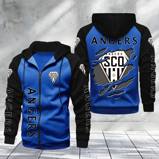 Angers SCO – Hoodie zippé raglan Nouveau Design Nouvelle édition Angers SCO – Hoodie zippé raglan Nouveau Design Nouvelle édition