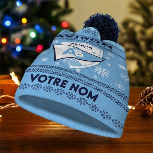 Aviron Bayonnais – Bonnet de Noël Nouvelle Version avec nom personnalisé