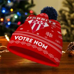 Biarritz Olympique PB – Bonnet de Noël Nouvelle Version avec nom personnalisé