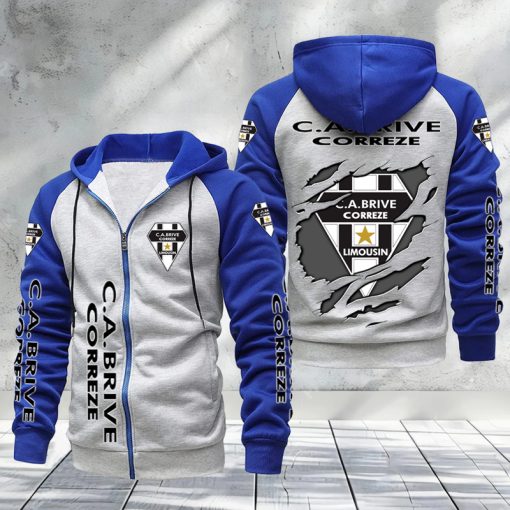 CA Brive – Hoodie zippé raglan Nouveau Design Nouvelle édition CA Brive – Hoodie zippé raglan Nouveau Design Nouvelle édition