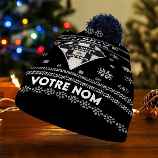 CA Brive – Bonnet de Noël Nouvelle Version avec nom personnalisé CA Brive – Bonnet de Noël Nouvelle Version avec nom personnalisé