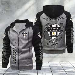 CA Brive – Hoodie zippé raglan Nouveau Design Nouvelle édition