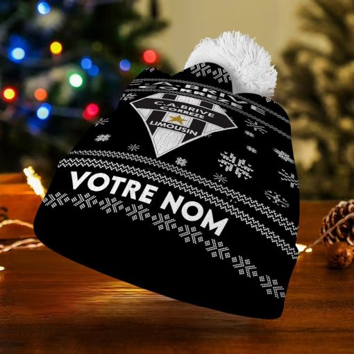 CA Brive – Bonnet de Noël Nouvelle Version avec nom personnalisé CA Brive – Bonnet de Noël Nouvelle Version avec nom personnalisé