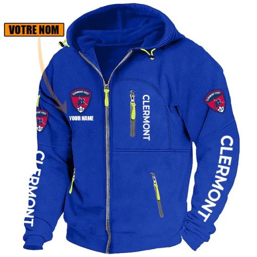 Clermont Foot 63 – Blouson zippé Édition spéciale avec nom personnalisé Clermont Foot 63 – Blouson zippé Édition spéciale avec nom personnalisé
