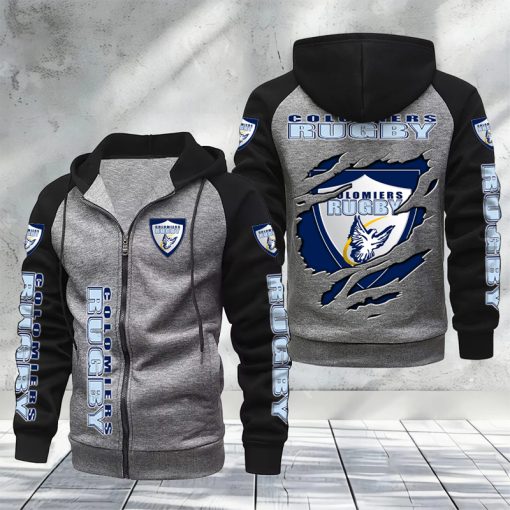 Colomiers Rugby – Hoodie zippé raglan Nouveau Design Nouvelle édition Colomiers Rugby – Hoodie zippé raglan Nouveau Design Nouvelle édition