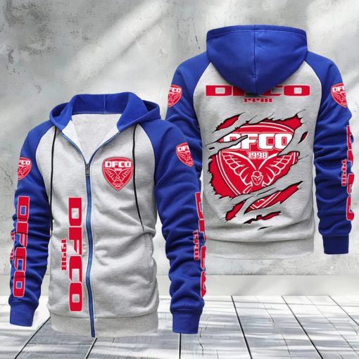 Dijon FCO – Hoodie zippé raglan Nouveau Design Nouvelle édition Dijon FCO – Hoodie zippé raglan Nouveau Design Nouvelle édition