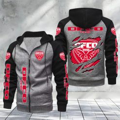 Dijon FCO – Hoodie zippé raglan Nouveau Design Nouvelle édition