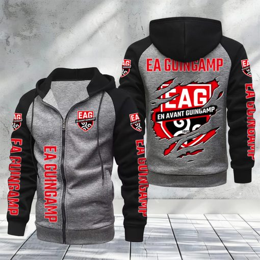 EA Guingamp – Hoodie zippé raglan Nouveau Design Nouvelle édition