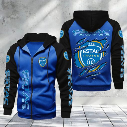 ESTAC Troyes – Hoodie zippé raglan Nouveau Design Nouvelle édition ESTAC Troyes – Hoodie zippé raglan Nouveau Design Nouvelle édition