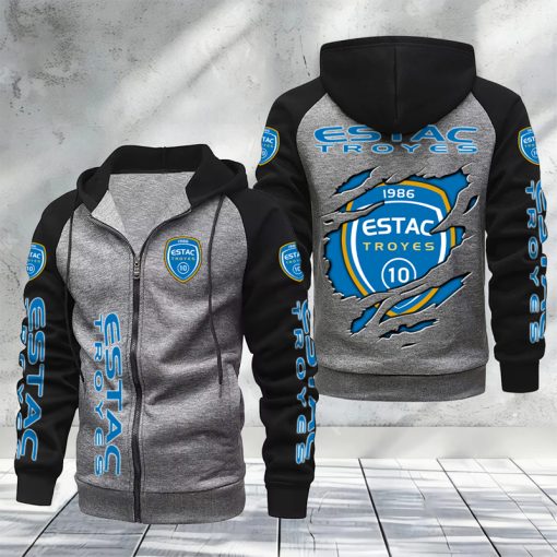 ESTAC Troyes – Hoodie zippé raglan Nouveau Design Nouvelle édition ESTAC Troyes – Hoodie zippé raglan Nouveau Design Nouvelle édition