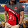 FC Annecy – Polo à fermeture éclair Nouveau Design Avec Nom Personnalisé
