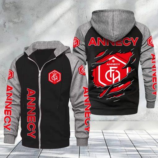 FC Annecy – Hoodie zippé raglan Nouveau Design Nouvelle édition FC Annecy – Hoodie zippé raglan Nouveau Design Nouvelle édition