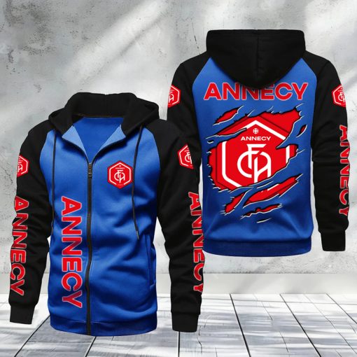 FC Annecy – Hoodie zippé raglan Nouveau Design Nouvelle édition FC Annecy – Hoodie zippé raglan Nouveau Design Nouvelle édition