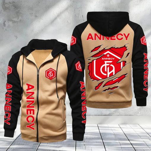 FC Annecy – Hoodie zippé raglan Nouveau Design Nouvelle édition FC Annecy – Hoodie zippé raglan Nouveau Design Nouvelle édition