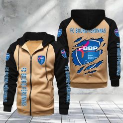 FC Bourg-Péronnas – Hoodie zippé raglan Nouveau Design Nouvelle édition