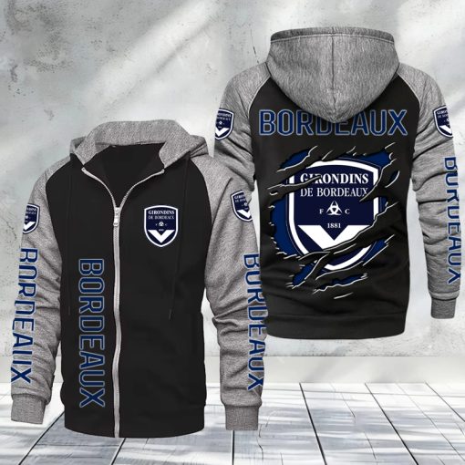FC Girondins de Bordeaux – Hoodie zippé raglan Nouveau Design Nouvelle édition FC Girondins de Bordeaux – Hoodie zippé raglan Nouveau Design Nouvelle édition