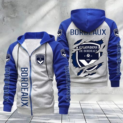 FC Girondins de Bordeaux – Hoodie zippé raglan Nouveau Design Nouvelle édition FC Girondins de Bordeaux – Hoodie zippé raglan Nouveau Design Nouvelle édition