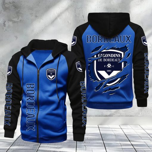 FC Girondins de Bordeaux – Hoodie zippé raglan Nouveau Design Nouvelle édition FC Girondins de Bordeaux – Hoodie zippé raglan Nouveau Design Nouvelle édition