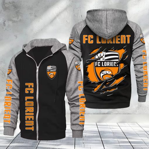 FC Lorient – Hoodie zippé raglan Nouveau Design Nouvelle édition FC Lorient – Hoodie zippé raglan Nouveau Design Nouvelle édition