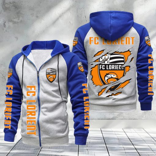 FC Lorient – Hoodie zippé raglan Nouveau Design Nouvelle édition FC Lorient – Hoodie zippé raglan Nouveau Design Nouvelle édition