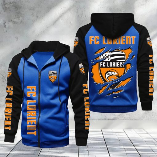 FC Lorient – Hoodie zippé raglan Nouveau Design Nouvelle édition FC Lorient – Hoodie zippé raglan Nouveau Design Nouvelle édition