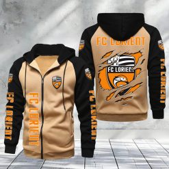 FC Lorient – Hoodie zippé raglan Nouveau Design Nouvelle édition