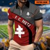FC Metz – Polo à fermeture éclair Nouveau Design Avec Nom Personnalisé