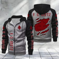 FC Metz – Hoodie zippé raglan Nouveau Design Nouvelle édition