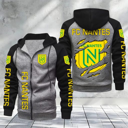 FC Nantes – Hoodie zippé raglan Nouveau Design Nouvelle édition