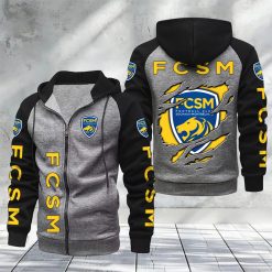 FC Sochaux-Montbéliard – Hoodie zippé raglan Nouveau Design Nouvelle édition