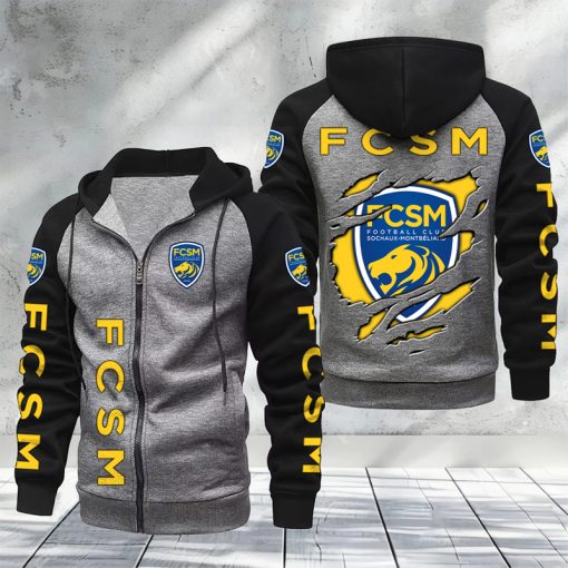 FC Sochaux-Montbéliard – Hoodie zippé raglan Nouveau Design Nouvelle édition
