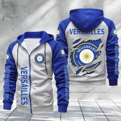 FC Versailles 78 – Hoodie zippé raglan Nouveau Design Nouvelle édition