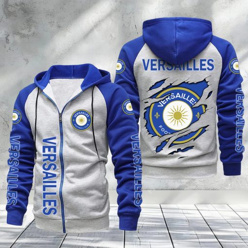FC Versailles 78 – Hoodie zippé raglan Nouveau Design Nouvelle édition