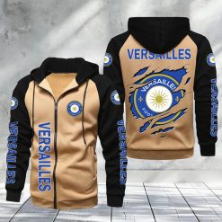 FC Versailles 78 – Hoodie zippé raglan Nouveau Design Nouvelle édition
