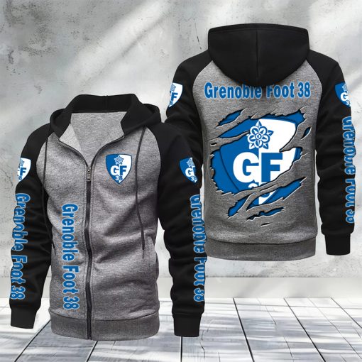 Grenoble Foot 38 – Hoodie zippé raglan Nouveau Design Nouvelle édition Grenoble Foot 38 – Hoodie zippé raglan Nouveau Design Nouvelle édition