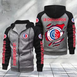 LB Châteauroux – Hoodie zippé raglan Nouveau Design Nouvelle édition