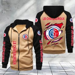 LB Châteauroux – Hoodie zippé raglan Nouveau Design Nouvelle édition