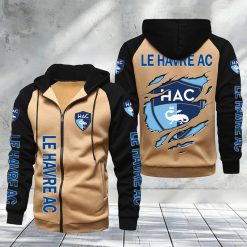Le Havre AC – Hoodie zippé raglan Nouveau Design Nouvelle édition