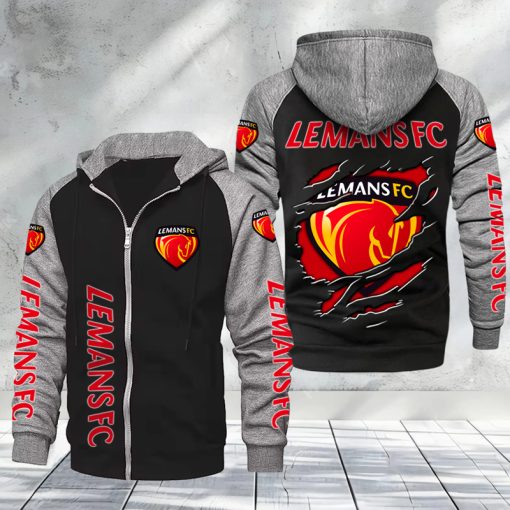 Le Mans FC – Hoodie zippé raglan Nouveau Design Nouvelle édition Le Mans FC – Hoodie zippé raglan Nouveau Design Nouvelle édition