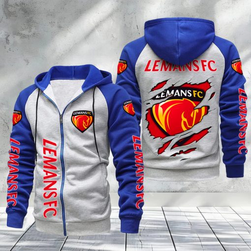 Le Mans FC – Hoodie zippé raglan Nouveau Design Nouvelle édition Le Mans FC – Hoodie zippé raglan Nouveau Design Nouvelle édition